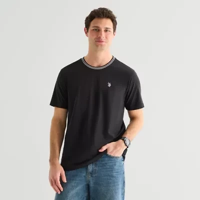 U.S. Polo Assn. Tipped Mens Crew Neck Short Sleeve Stretch Fabric T-Shirt