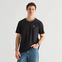 U.S. Polo Assn. Tipped Mens Crew Neck Short Sleeve Stretch Fabric T-Shirt