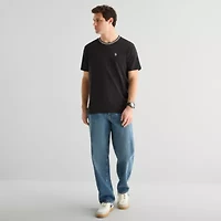U.S. Polo Assn. Tipped Mens Crew Neck Short Sleeve Stretch Fabric T-Shirt