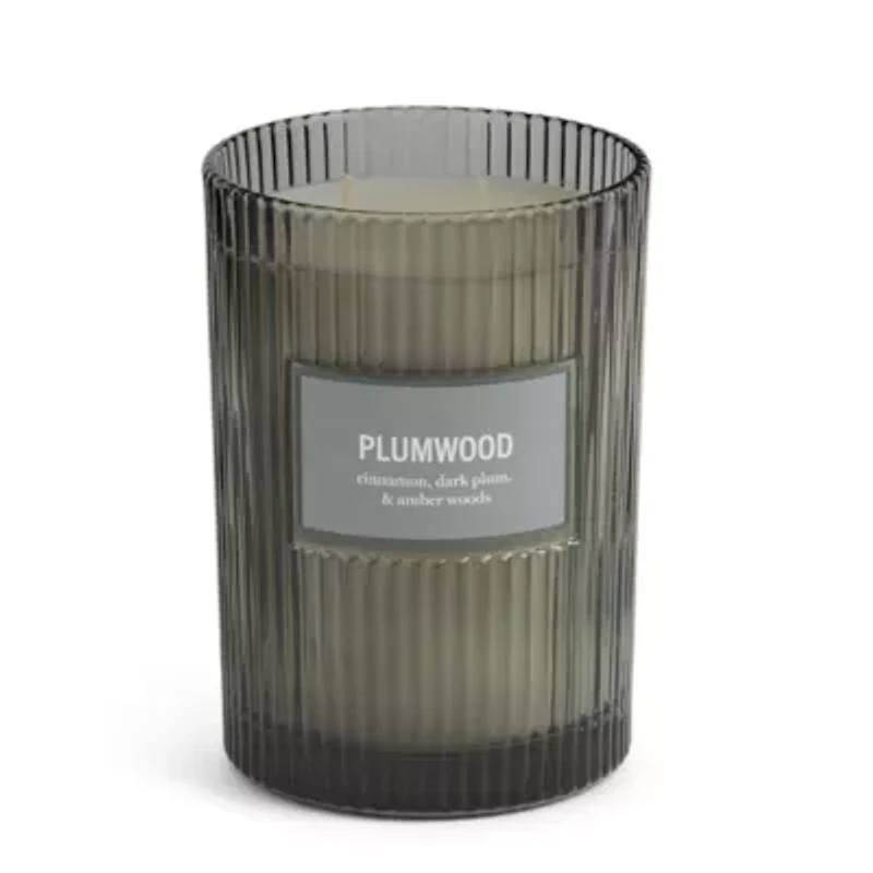Martha Stewart 19oz Plumwood 2-Wick Scented Jar Candle