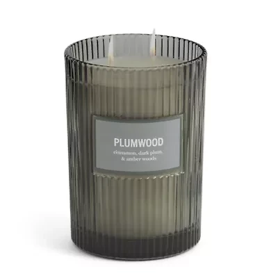 Martha Stewart 19oz Plumwood 2-Wick Scented Jar Candle