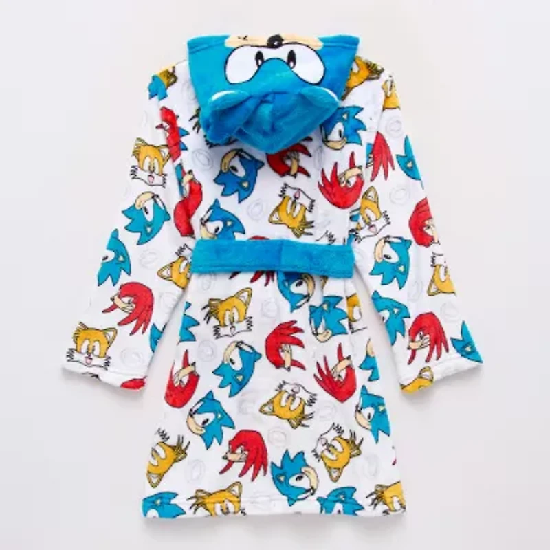 Boys Fleece Long Sleeve Knee Length Sonic the Hedgehog Robe