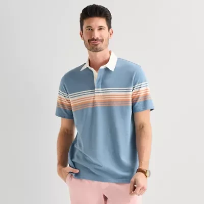 St. John's Bay Rugby Mens Classic Fit Short Sleeve Polo Shirt