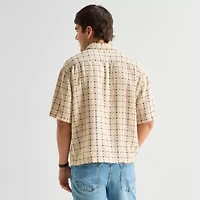 Arizona Mens Short Sleeve Regular Fit Button-Down Shirt