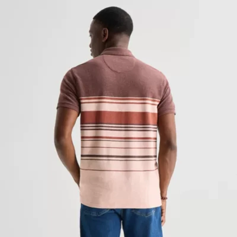 mutual weave Mens Regular Fit Short Sleeve Polo Shirt