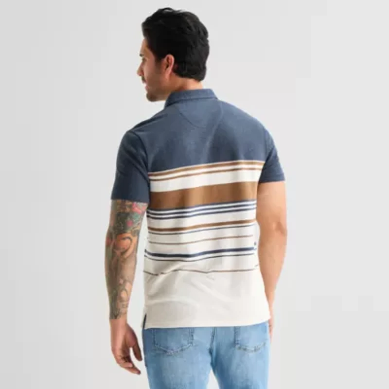 mutual weave Mens Regular Fit Short Sleeve Polo Shirt