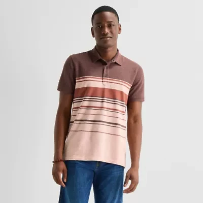 mutual weave Mens Regular Fit Short Sleeve Polo Shirt