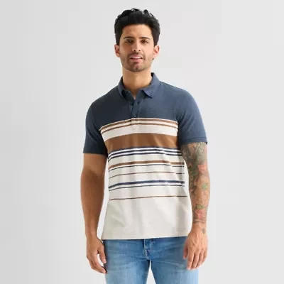 mutual weave Mens Regular Fit Short Sleeve Polo Shirt