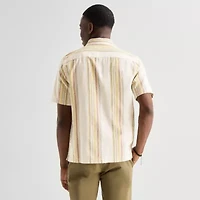 mutual weave Mens Short Sleeve Classic Fit Button-Down Shirt