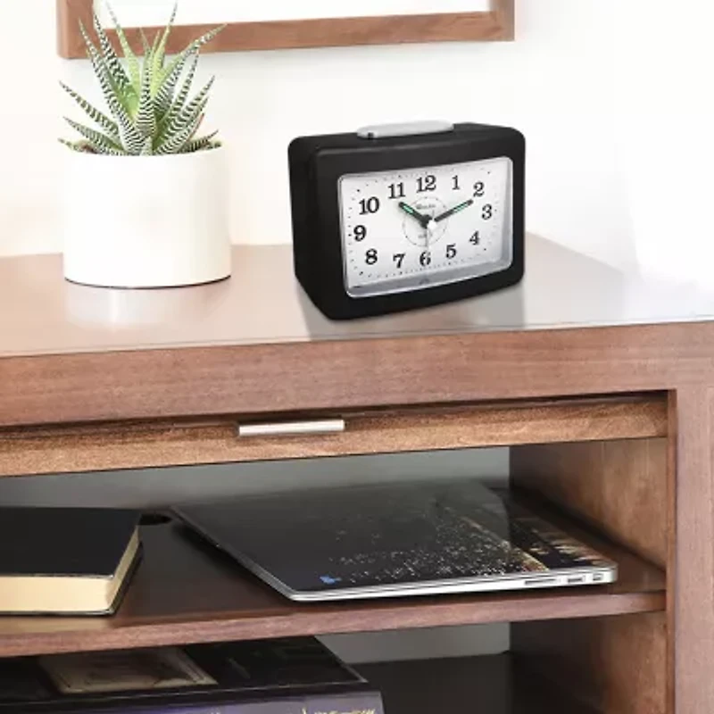 Westclox No Tick Loud Bell Analog Alarm Clock