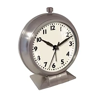 Big Ben Metal Case Bedside Alarm Clock with White Dial
