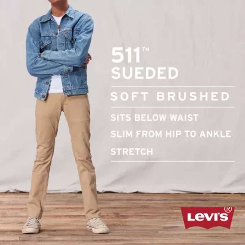 Levi's® Sueded Big Kid Boys Adjustable Waist 511™ Slim Fit Pant
