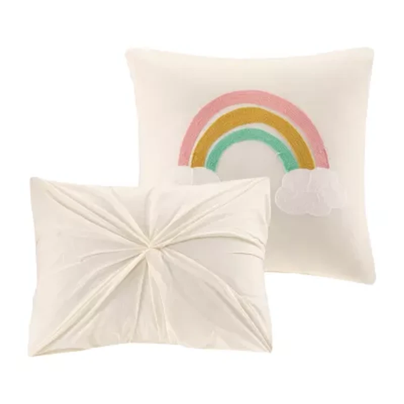 Urban Habitat Kids Ensley Pom 100% Cotton Jacquard Quilt Set With Throw Pillows