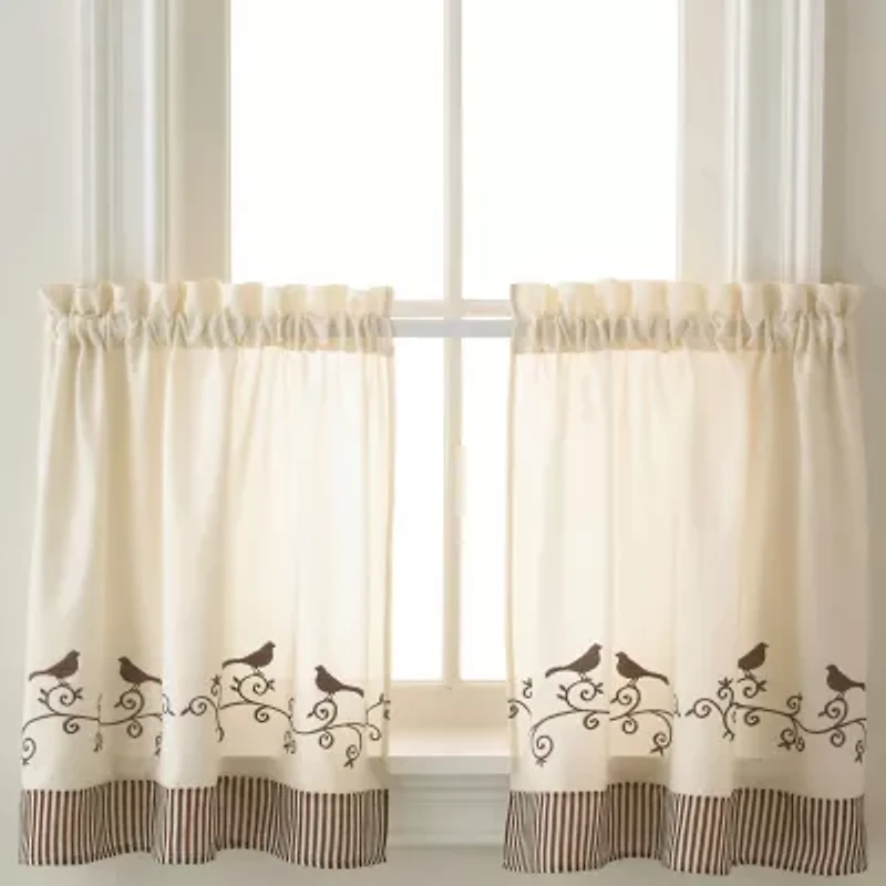CHF Birds 2-pc. Rod Pocket Window Tier