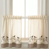 CHF Birds 2-pc. Rod Pocket Window Tier