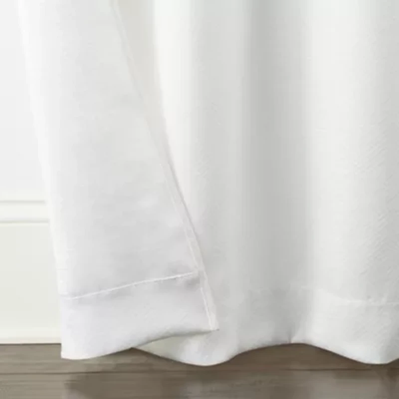 Regal Home Delaney Diamond Grommet Top Embossed Blackout Set of 2 Curtain Panel