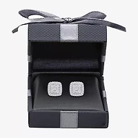 Tru Miracle (I / I1) 1/2 CT. T.W. Lab Grown White Diamond 10K White Gold 9.3mm Cushion Stud Earrings