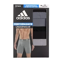 adidas Cotton Mens 3 Pack Long Leg Boxer Briefs 5152380a