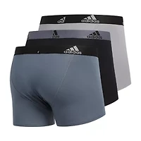 adidas Performance Cotton Mens 3 Pack Multi-Pack Comfort Waistband Stretch Fabric Trunks 5152382a