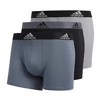 adidas Performance Cotton Mens 3 Pack Multi-Pack Comfort Waistband Stretch Fabric Trunks 5152382a