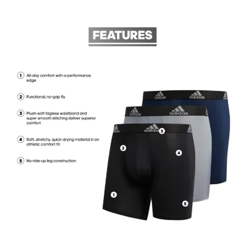 adidas Performance Mens 3 Pack Boxer Briefs 5152378a