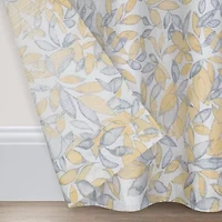 Fieldcrest Arden Floral Flutter Cotton Grommet Top Sheer Single Curtain Panel