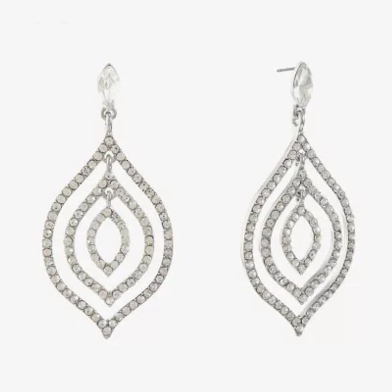Monet Jewelry Timeless Silver Tone Drama Womens Hypoallergenic Drop Earrings