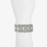 Monet Jewelry Timeless Silver Tone Womens Stretch Bracelet