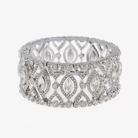 Monet Jewelry Timeless Silver Tone Womens Stretch Bracelet