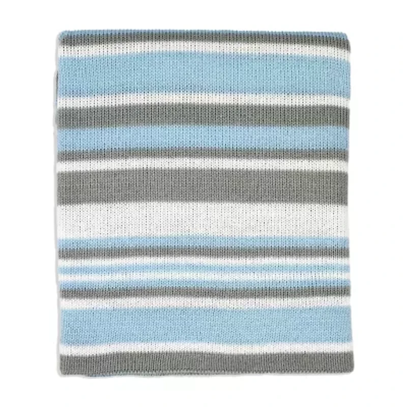 3 Stories Trading Company Baby Boys And Girls Striped Knit Blanket