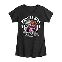 Little & Big Kid Girls Crew Neck Short Sleeve Regular Fit Monsters High Graphic T-Shirt