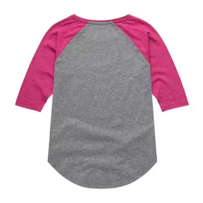 Little & Big Kid Girls Crew Neck Elbow Sleeve Regular Fit Monsters High Graphic T-Shirt