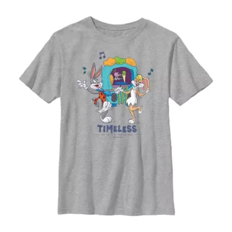 Little & Big Kid Boys Crew Neck Short Sleeve Regular Fit Looney Tunes Graphic T-Shirt