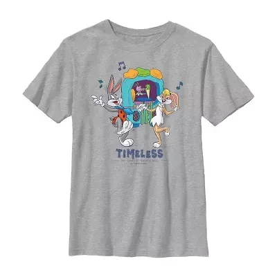 Little & Big Kid Boys Crew Neck Short Sleeve Regular Fit Looney Tunes Graphic T-Shirt