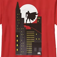Little & Big Kid Boys Crew Neck Short Sleeve Regular Fit Batman Graphic T-Shirt