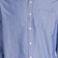 St. John's Bay Performance Oxford Mens Long Sleeve Slim Fit Button-Down Shirt