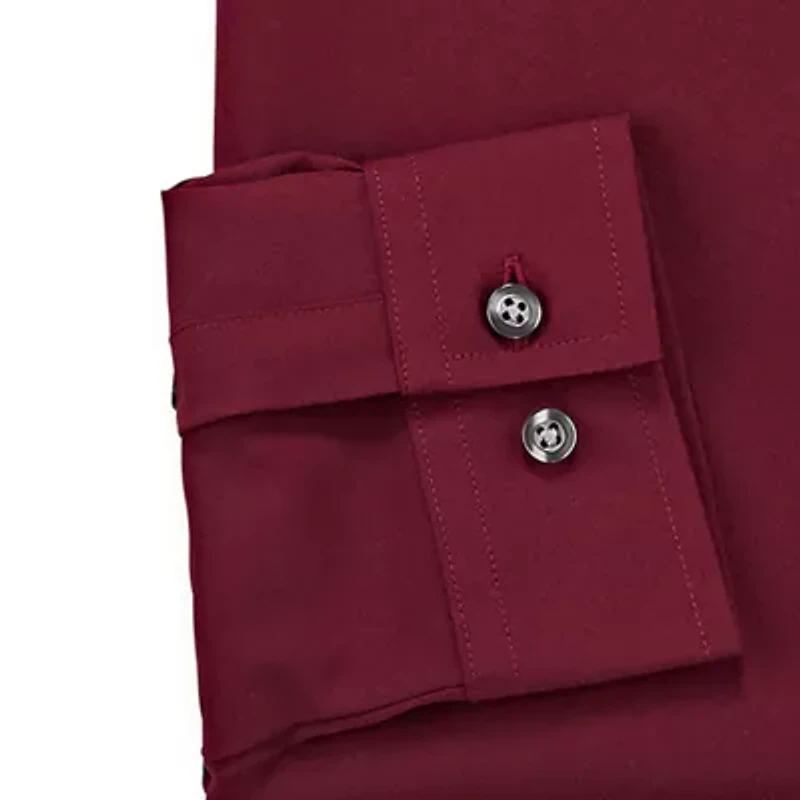 J. Ferrar Extra Tall Mens Regular Fit Easy Care Stretch Fabric Long Sleeve Dress Shirt