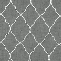 Regal Home Bayview Grommet Top Embroidered Sheer Single Curtain Panel