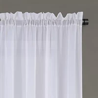 Regal Home Crushed Voile Solid Rod Pocket Sheer Single Curtain Panel