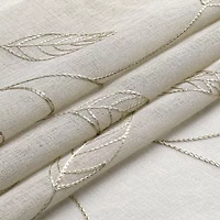 Regal Home Jaffa Grommet Top Embroidered Sheer Set of 2 Curtain Panel