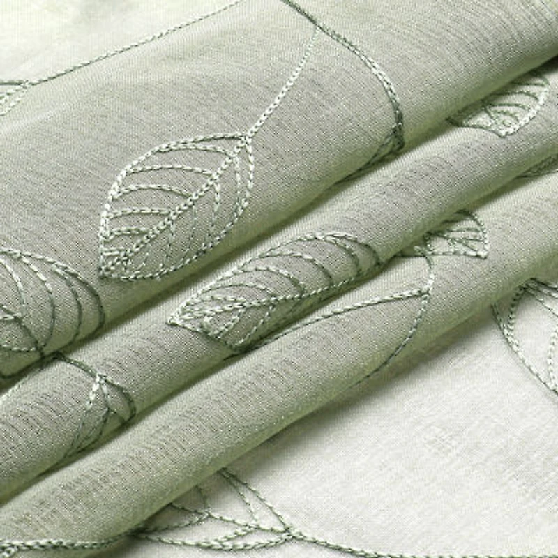 Regal Home Jaffa Grommet Top Embroidered Sheer Set of 2 Curtain Panel