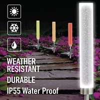 Bell + Howell Glimmer Sticks Solar Powered Landscape Lighting - Set of 4