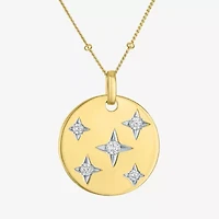 (G-H / Si2-I1) North Star Womens 1/4 CT. T.W. Lab Grown White Diamond 14K Gold Over Silver 18 Inch Pendant Necklace