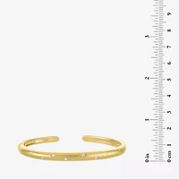 Diamond Addiction (G-H / I1-I2) Womens 1/10 CT. T.W. White Diamond 14K Gold Over Stainless Steel Cuff Bracelet