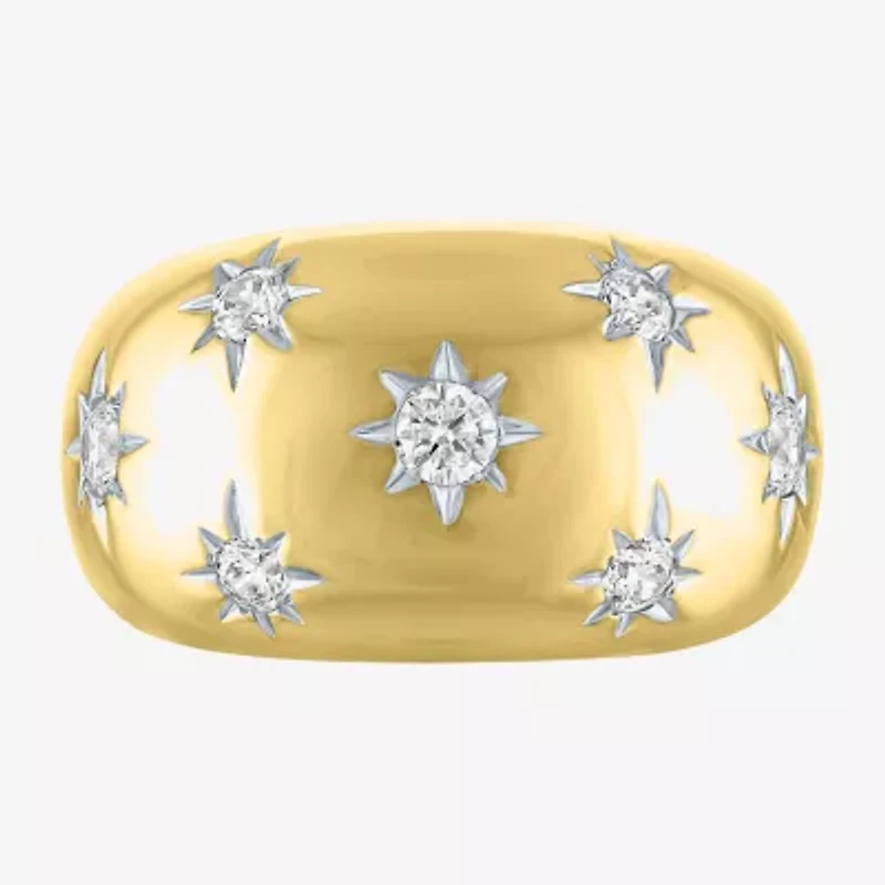 Diamond Addiction North Star (G-H / Si2-I1) Womens 13MM 1/2 CT. T.W. Lab Grown White Diamond 14K Gold Over Silver Band