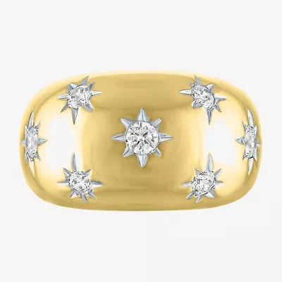 Diamond Addiction North Star (G-H / Si2-I1) Womens 13MM 1/2 CT. T.W. Lab Grown White Diamond 14K Gold Over Silver Band