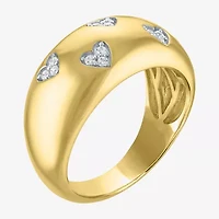 Diamond Addiction (G-H / I1-I2) Womens 9.5MM 1/10 CT. T.W. Lab Grown White 14K Gold Over Silver Band