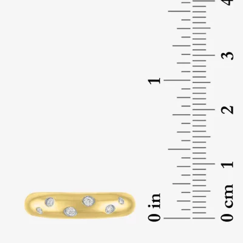 Diamond Addiction (G-H / I1-I2) Womens 5MM 1/10 CT. T.W. Lab Grown White 14K Gold Over Silver Sterling Band