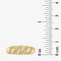 Diamond Addiction (G-H / I1-I2) Womens 7MM 1/10 CT. T.W. Lab Grown White 14K Gold Over Silver Band