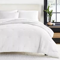 Casual Comfort Waffle Textured Midweight Down Alternative Comforter Set